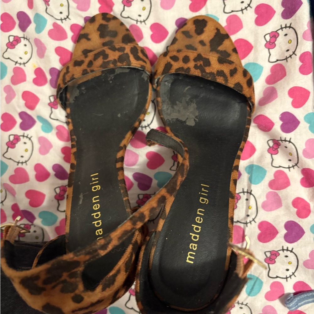 Madden Girl Brown Leopard Heels